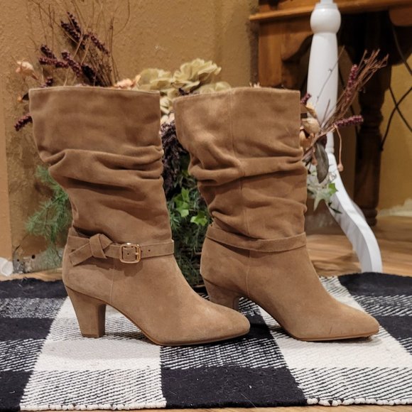 Womens Alex Marie Suede Boot, 8.5, Light Brown/Tan - Picture 3 of 5